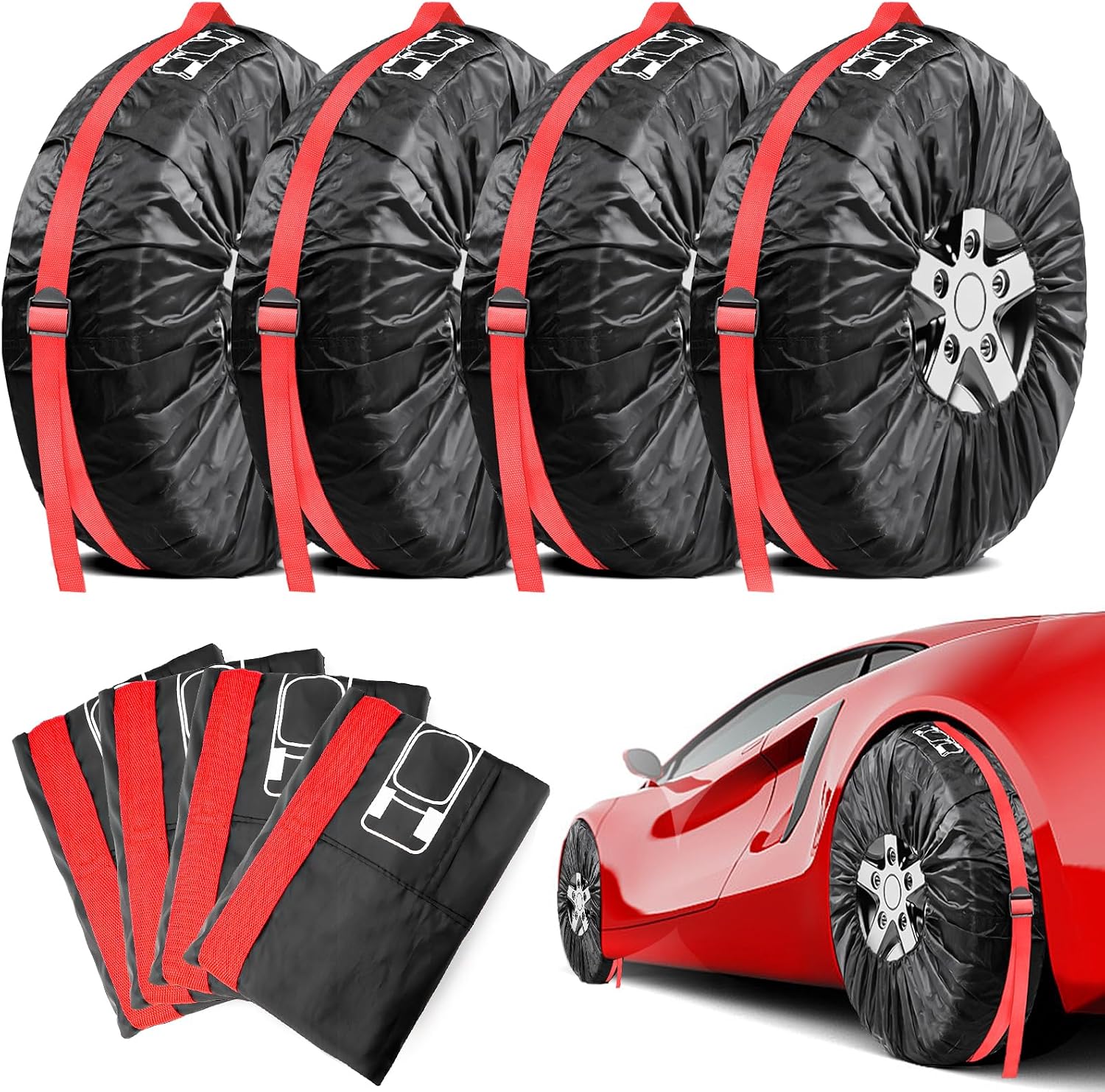Reifentaschen zur Aufbewahrung – 18–22 Zoll, 4 Stück, 80 cm