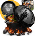 Gusseisen-Dutch Oven 4.5L mit Deckelheber für Lagerfeuer