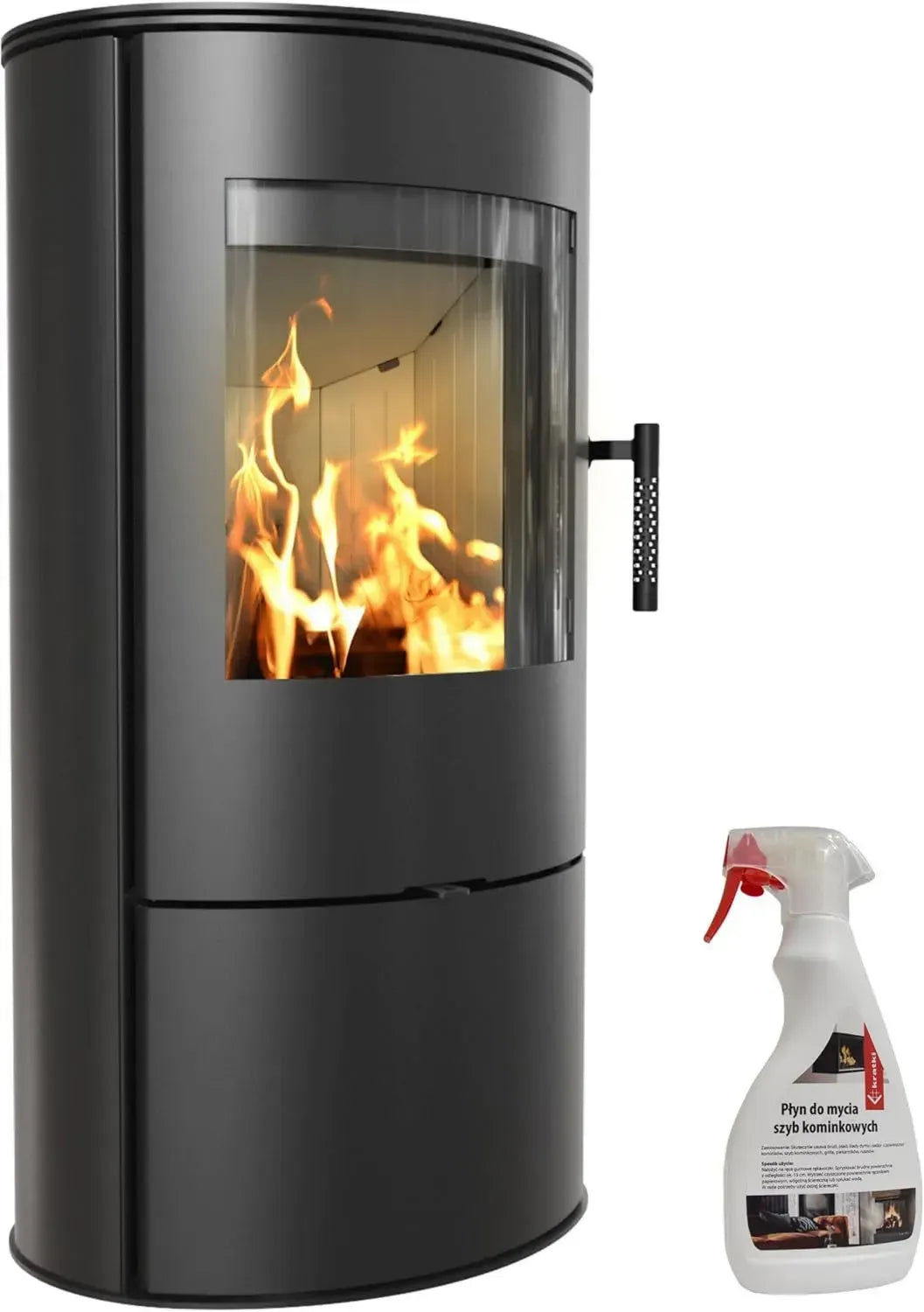 Kratki ROLLO Kaminofen 7 kW, Stahl, Raumluftunabhängig, Freistehend, BImSchV Stufe 2, EEK A